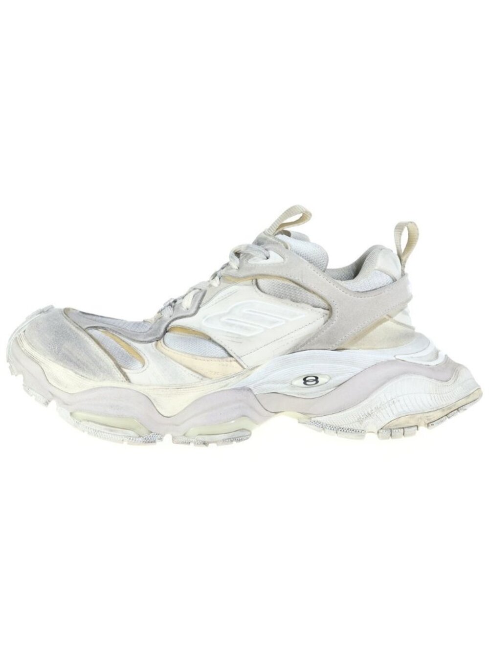 Balenciaga SS Cargo Vintage Wash Low-Top Sneakers White